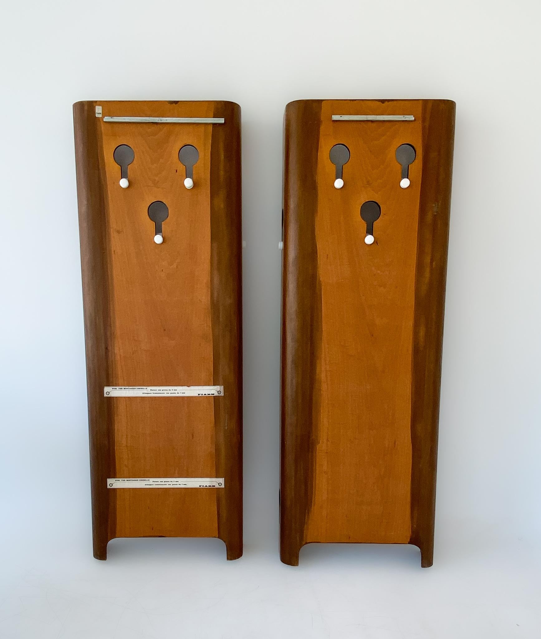 Mid-Century Modern Pair of Mid-Centery Modern Coat Hangers by Carlo de Carli for Fiarm, Italy 1960s