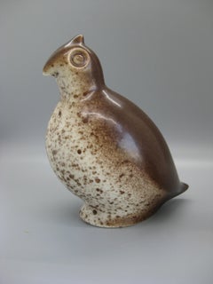 Pair of Mid Century 1950s Howard Pierce Ceramic Quail Bird Sculpture Figurine