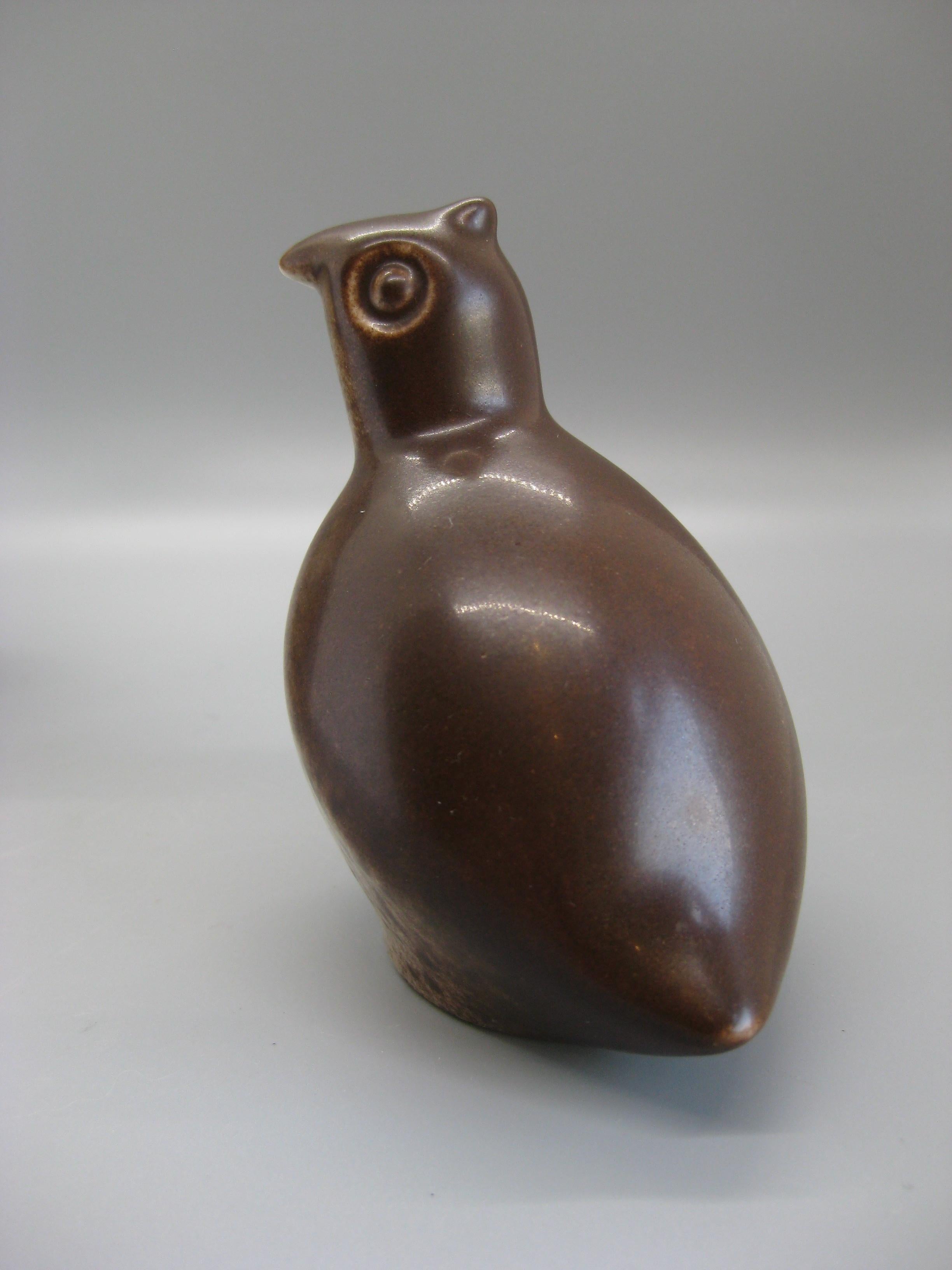 Paar Howard Pierce-Skulpturenfiguren mit Quailvogel aus Keramik, Mid-Century 1950er Jahre im Angebot 3
