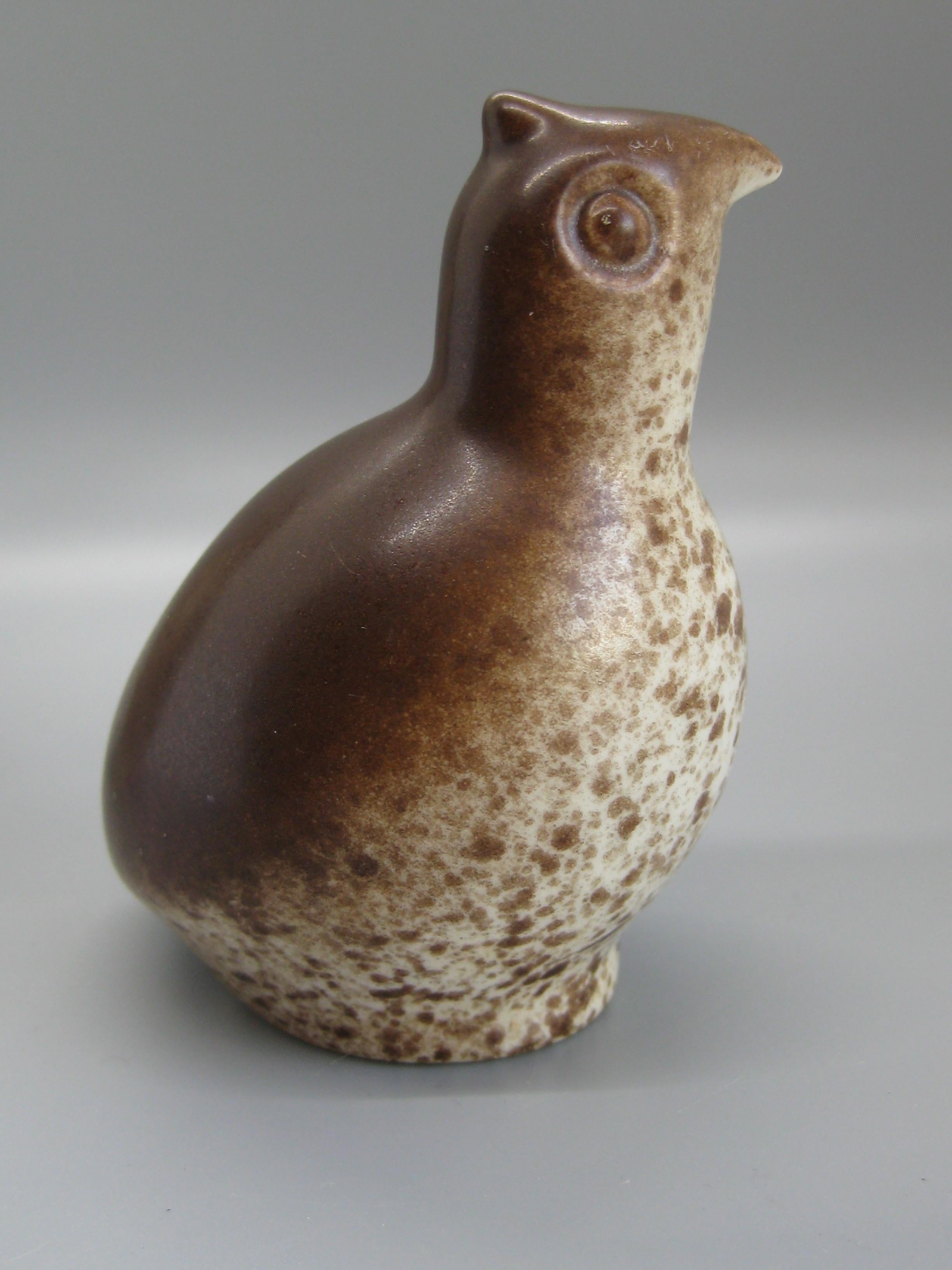Paar Howard Pierce-Skulpturenfiguren mit Quailvogel aus Keramik, Mid-Century 1950er Jahre im Angebot 4