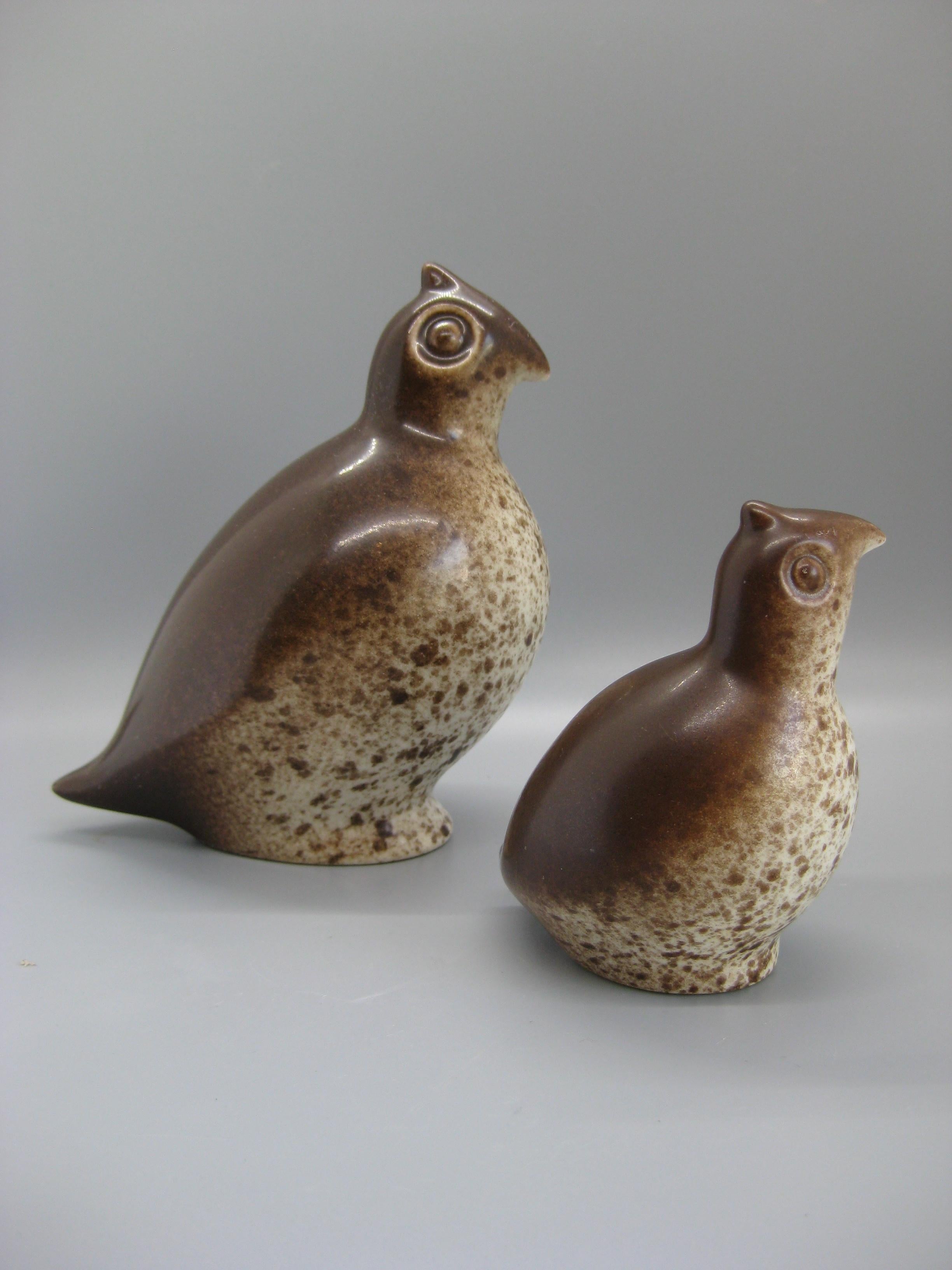Pair of Mid Century 1950s Howard Pierce Ceramic Quail Bird Sculpture Figurine For Sale 2