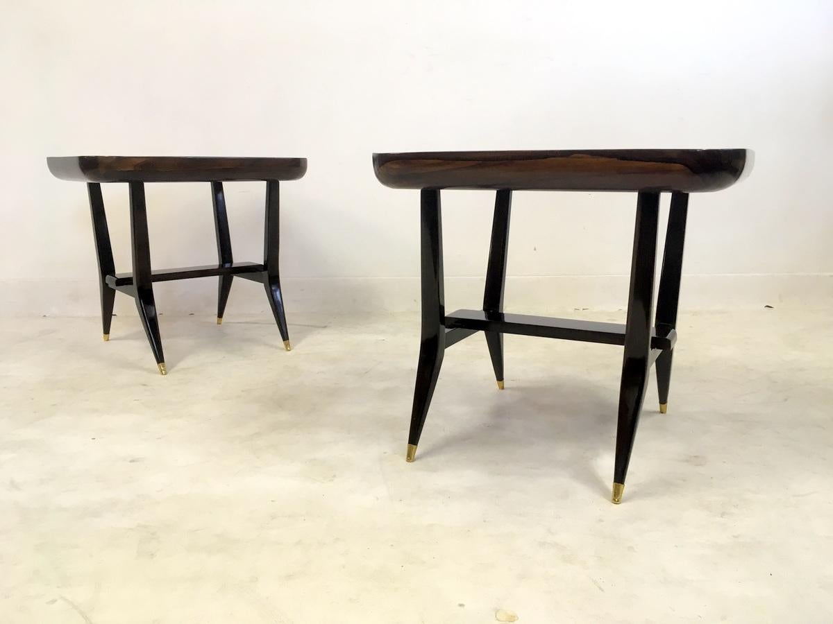 Pair of Midcentury 1960s Giuseppe Scapinelli Rosewood and Marble Tables 5