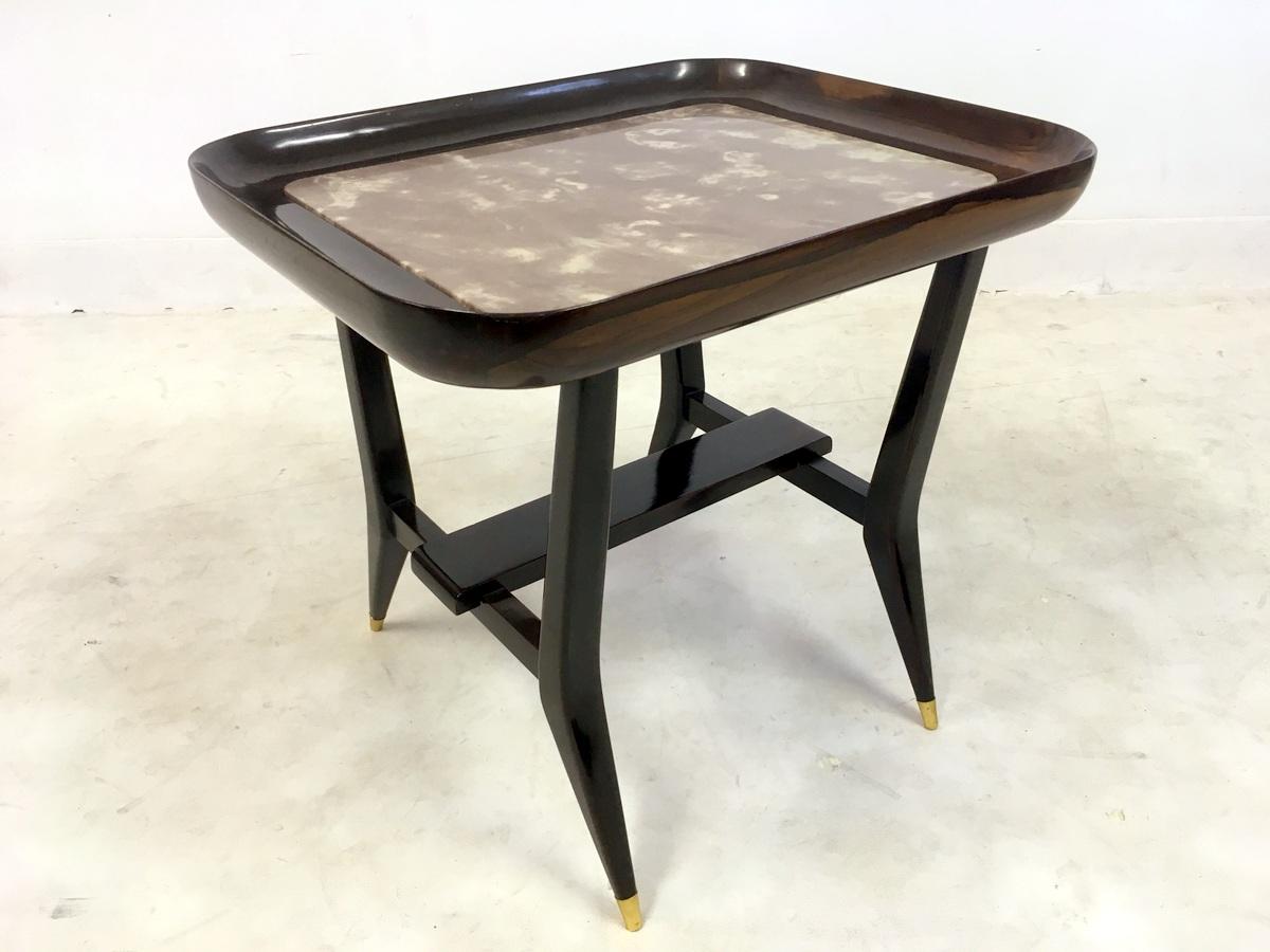 Pair of Midcentury 1960s Giuseppe Scapinelli Rosewood and Marble Tables 7