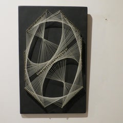 Pair Of Mid Century 1960s String Picture Wall Art