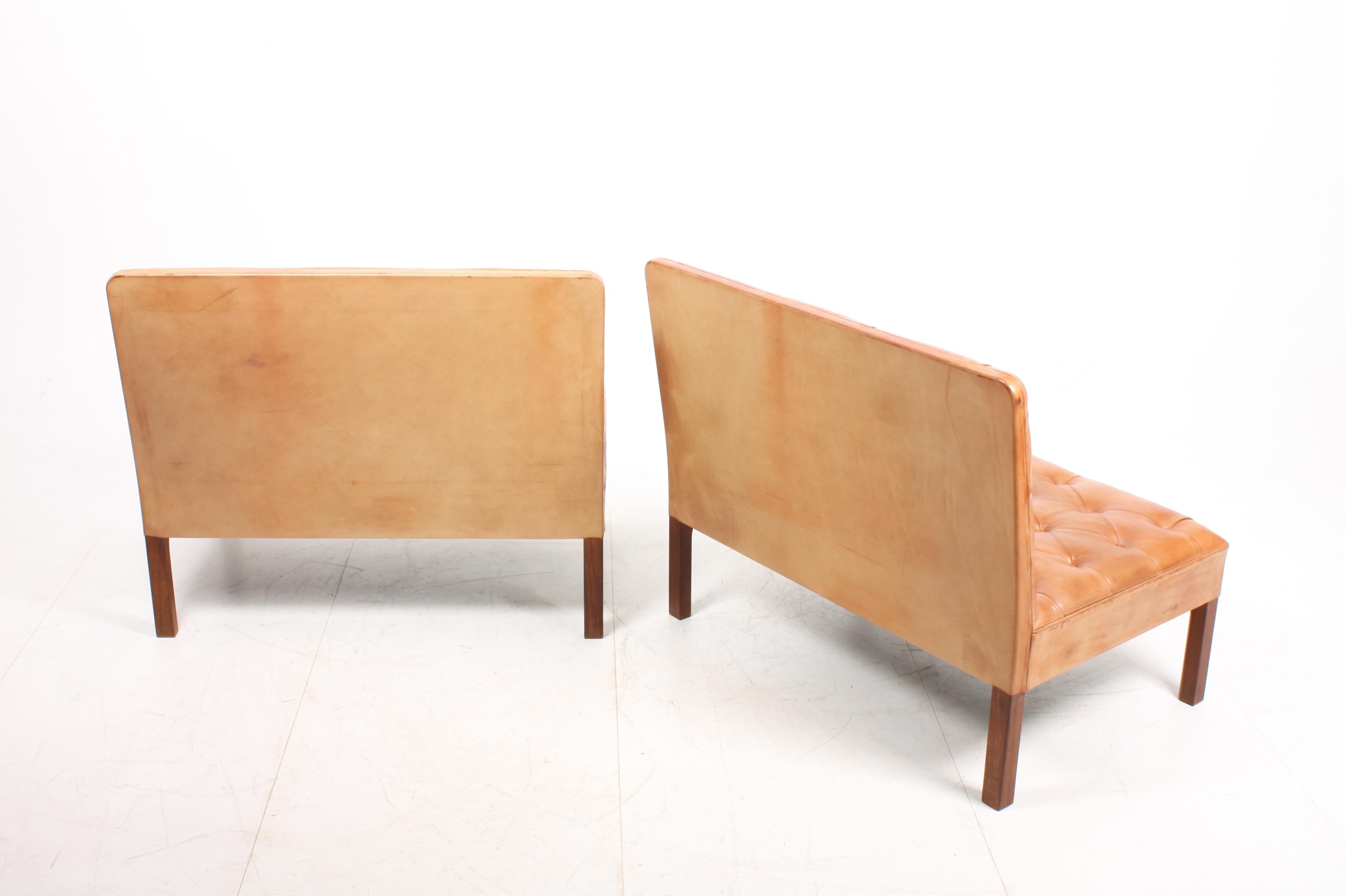 Pair of Midcentury Addition Sofas with Matching Bench by Kaare Klint, 1960s 1
