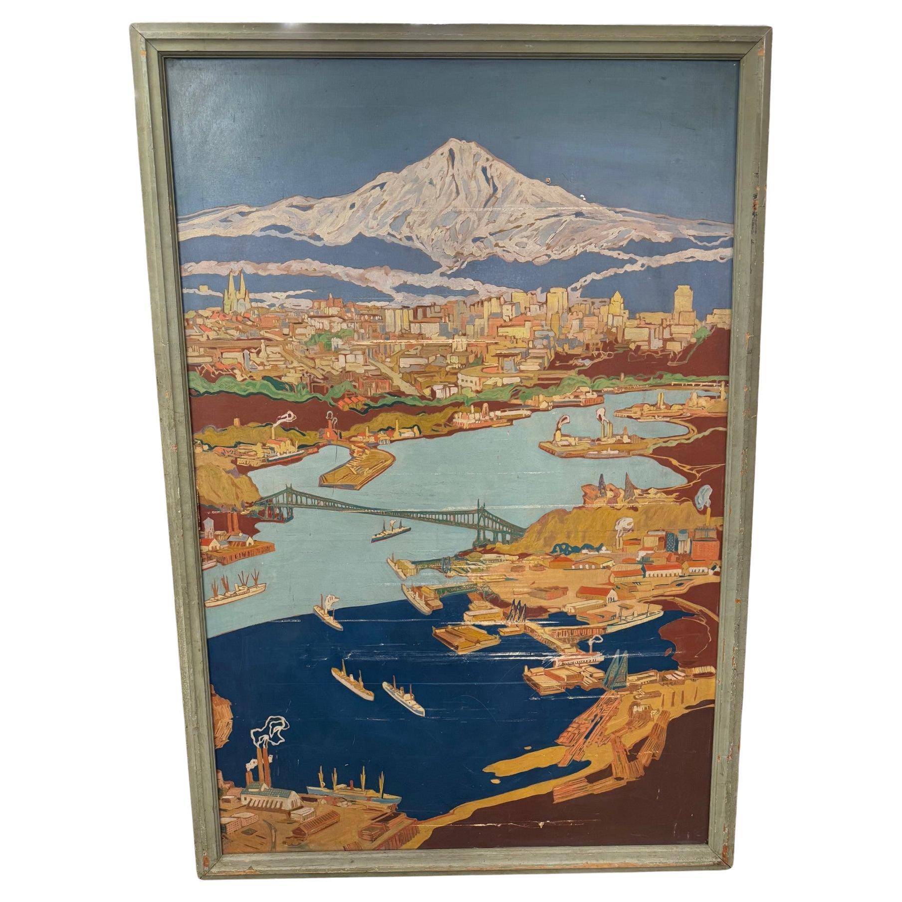 Ein Paar Alaska-Gemälde aus der Mitte des Jahrhunderts im Angebot