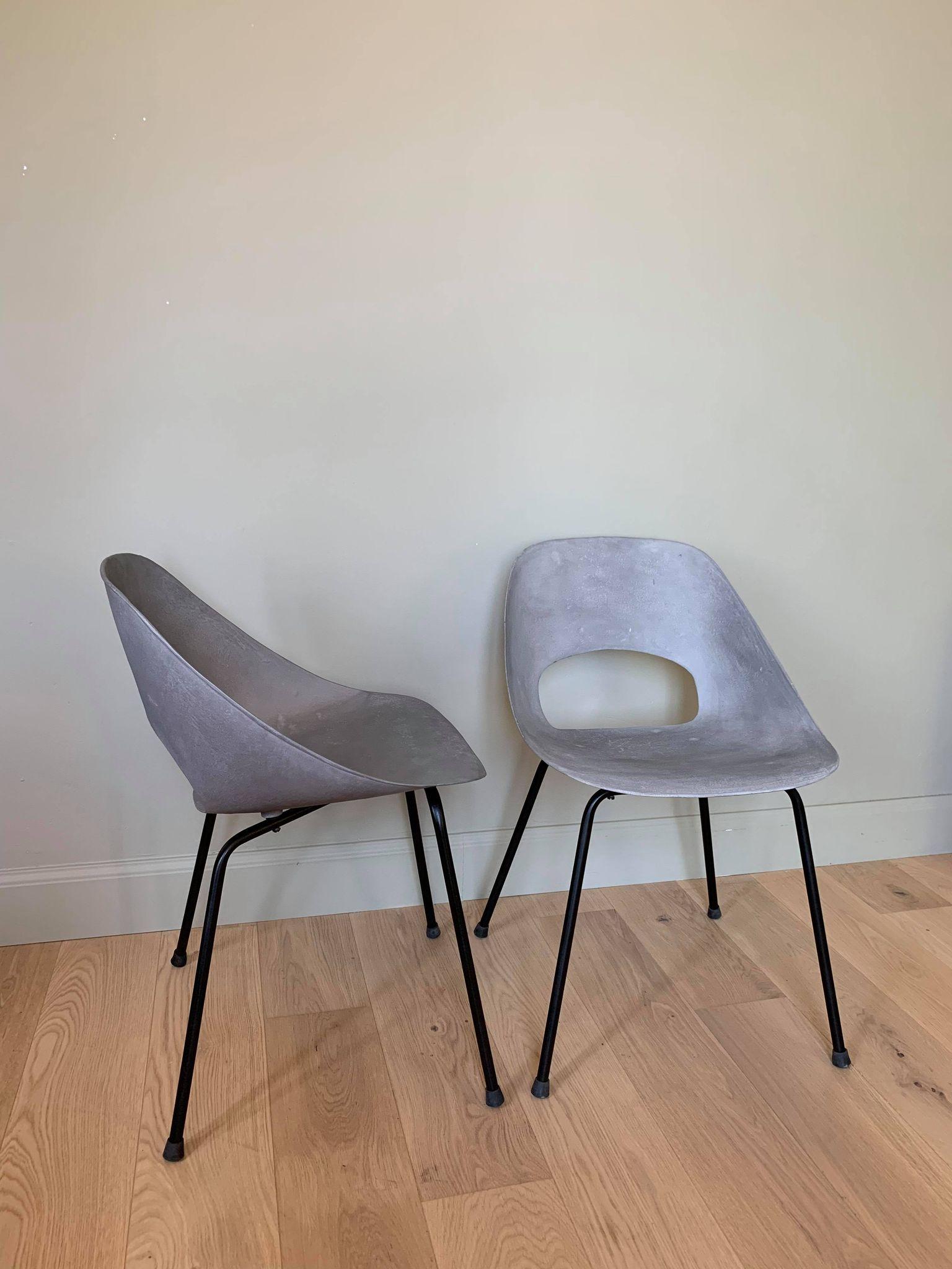 Pair of Mid-Century Aluminium Chairs by Pierre Guariche for Steiner, France 1953 3