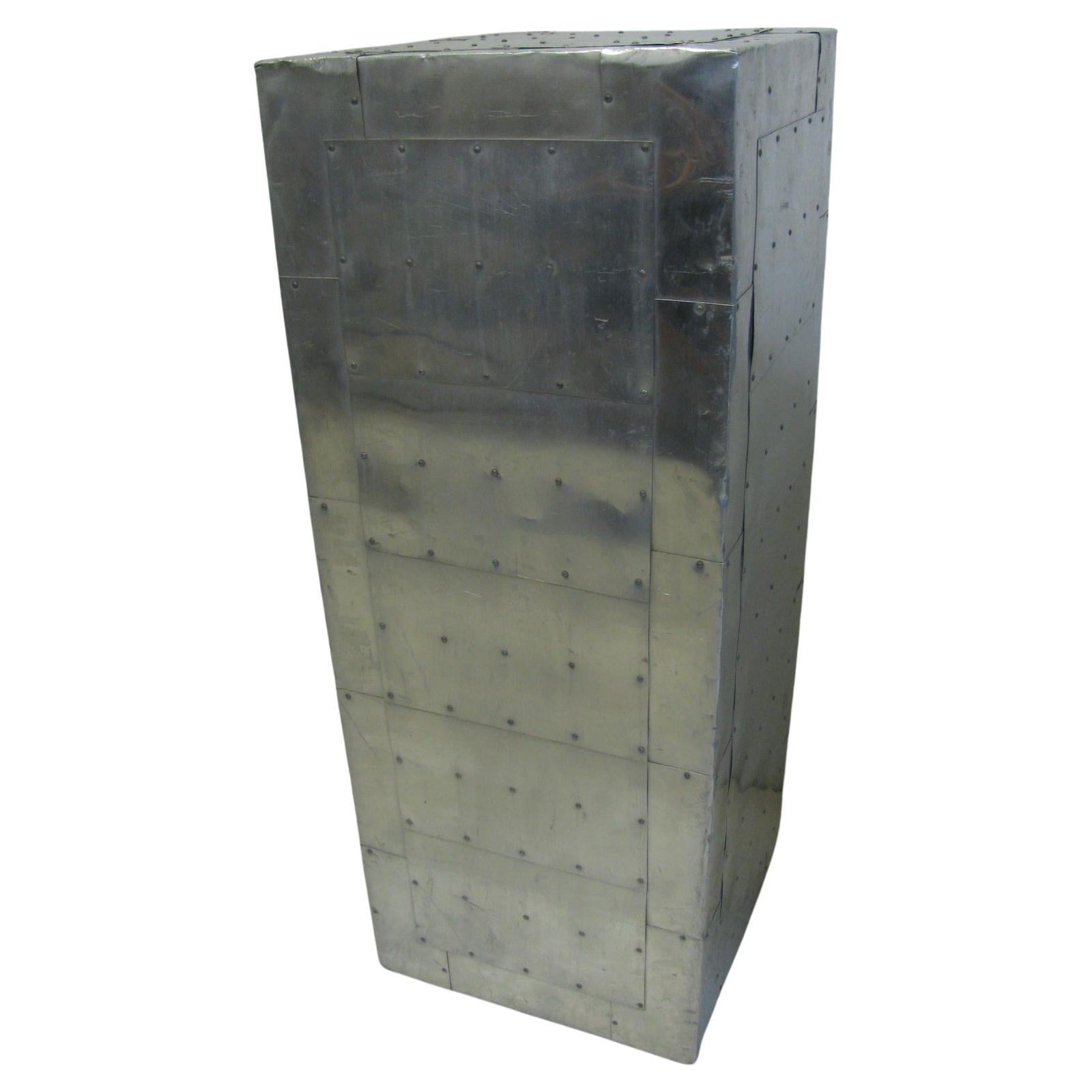 American Pair of Mid Century Aluminum Industrial Pedestals For Sale