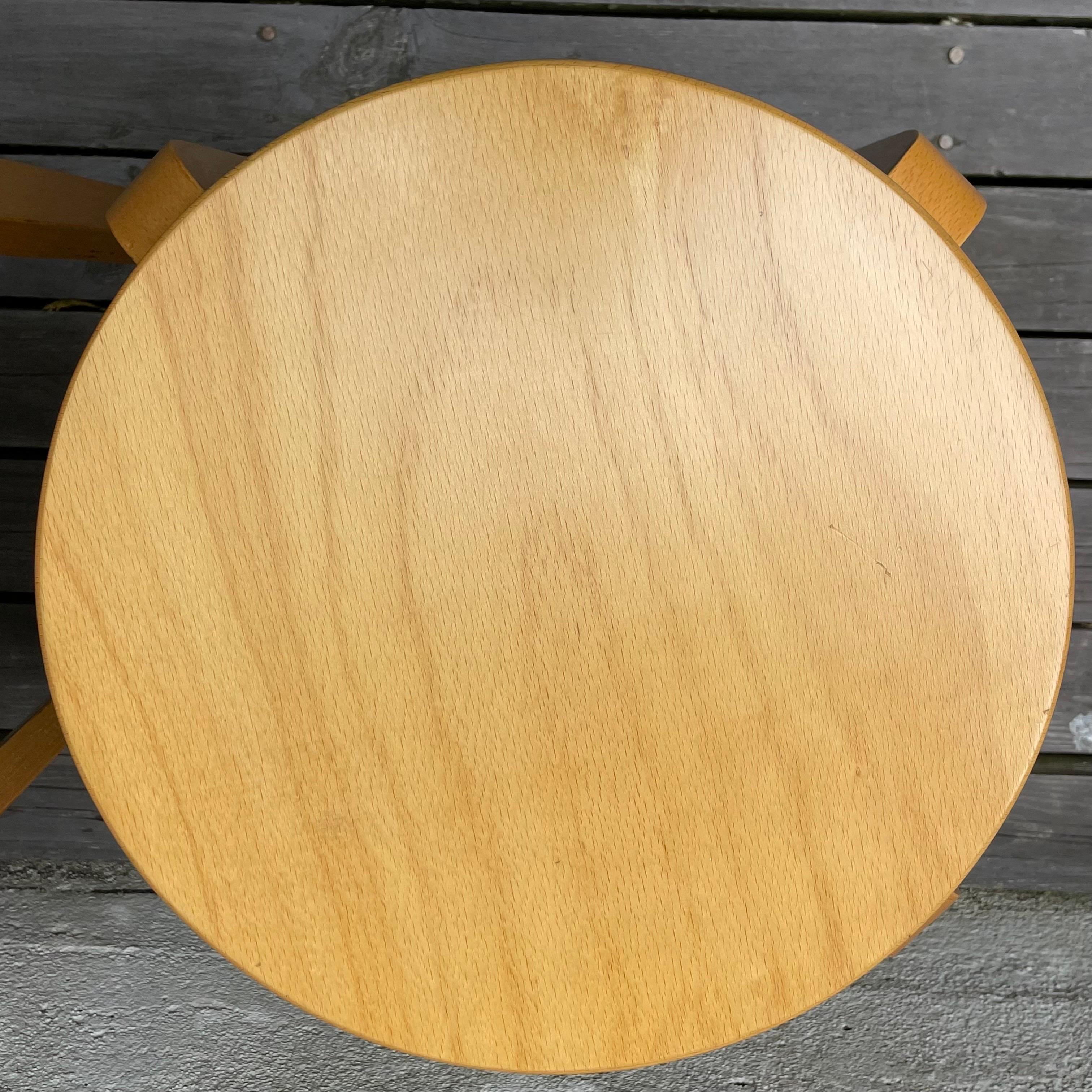 Mid-20th Century Pair of Mid Century Alvar Aalto Model 60 Birch Side Tables or Stools for Artek