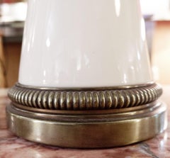 Pair of Midcentury American Eagle Table Lamps, Ceramic and Brass