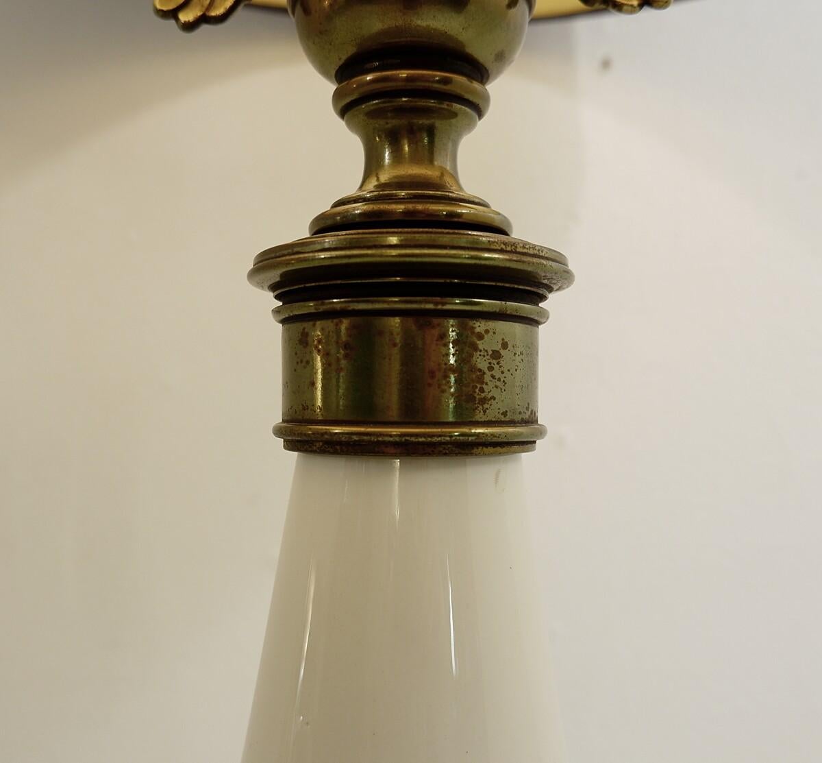 Mid-20th Century Pair of Midcentury American Eagle Table Lamps, Ceramic and Brass For Sale