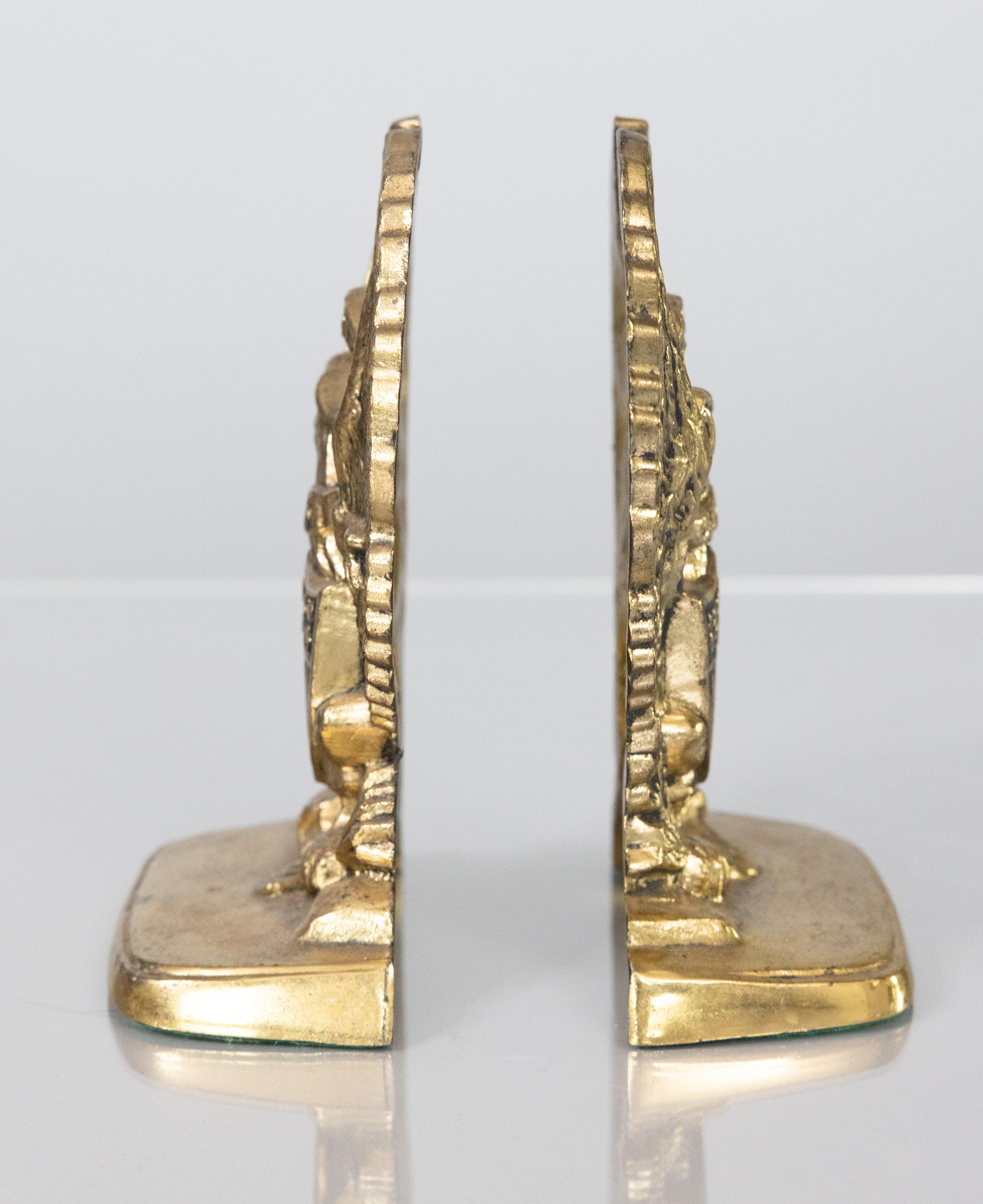 North American Pair of Mid Century American Federal Brass Eagle Bookends