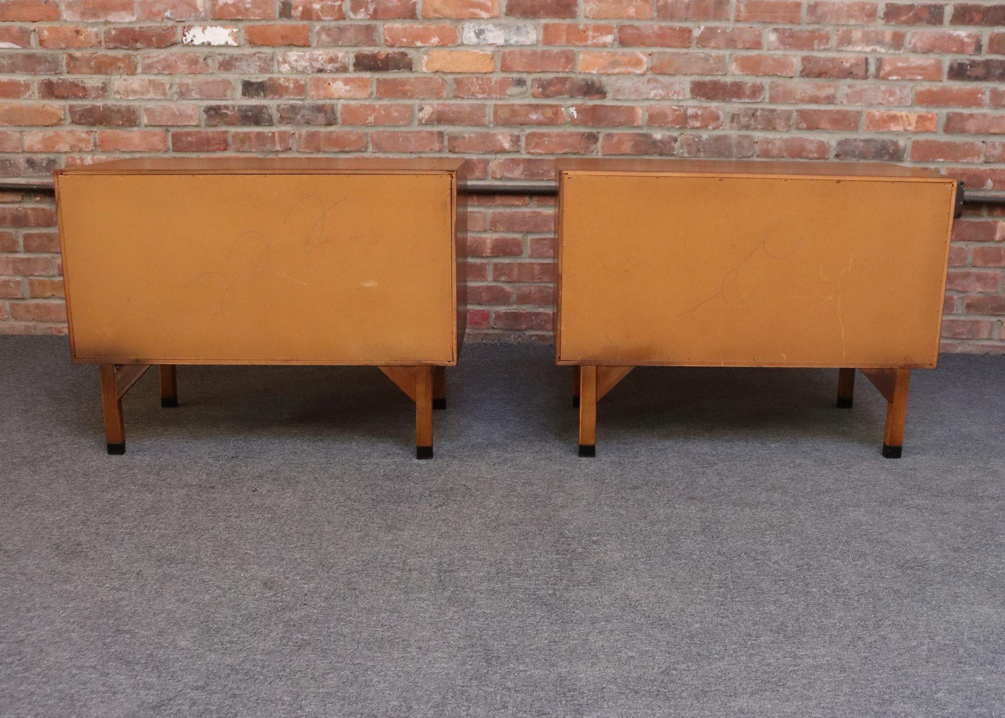 Pair of Mid-Century American Modern Walnut Record Cabinets by Lane 5
