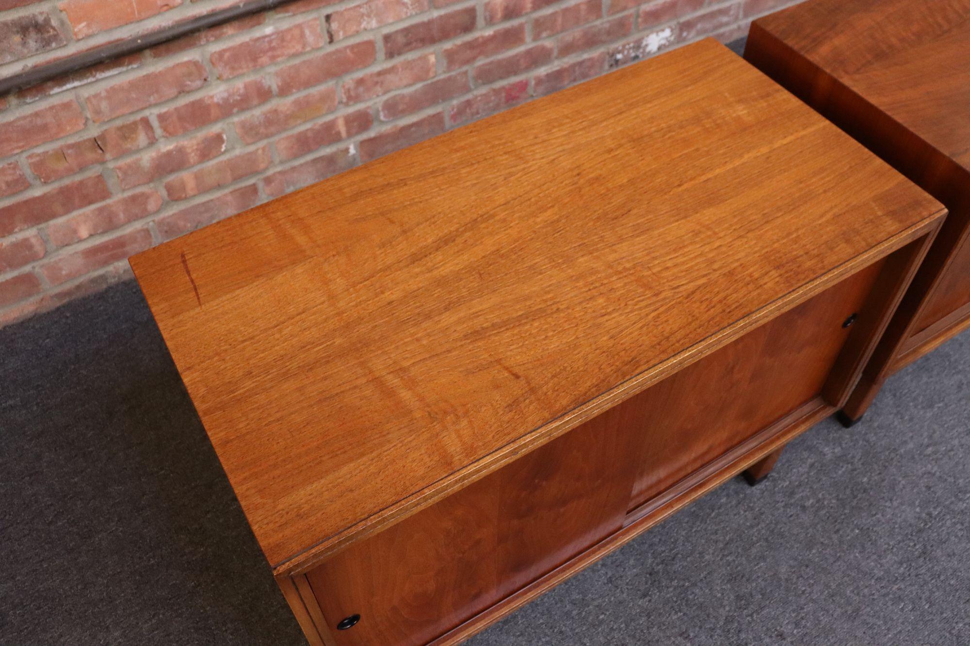Pair of Mid-Century American Modern Walnut Record Cabinets by Lane 9