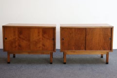 Pair of Mid-Century American Modern Walnut Record Cabinets by Lane