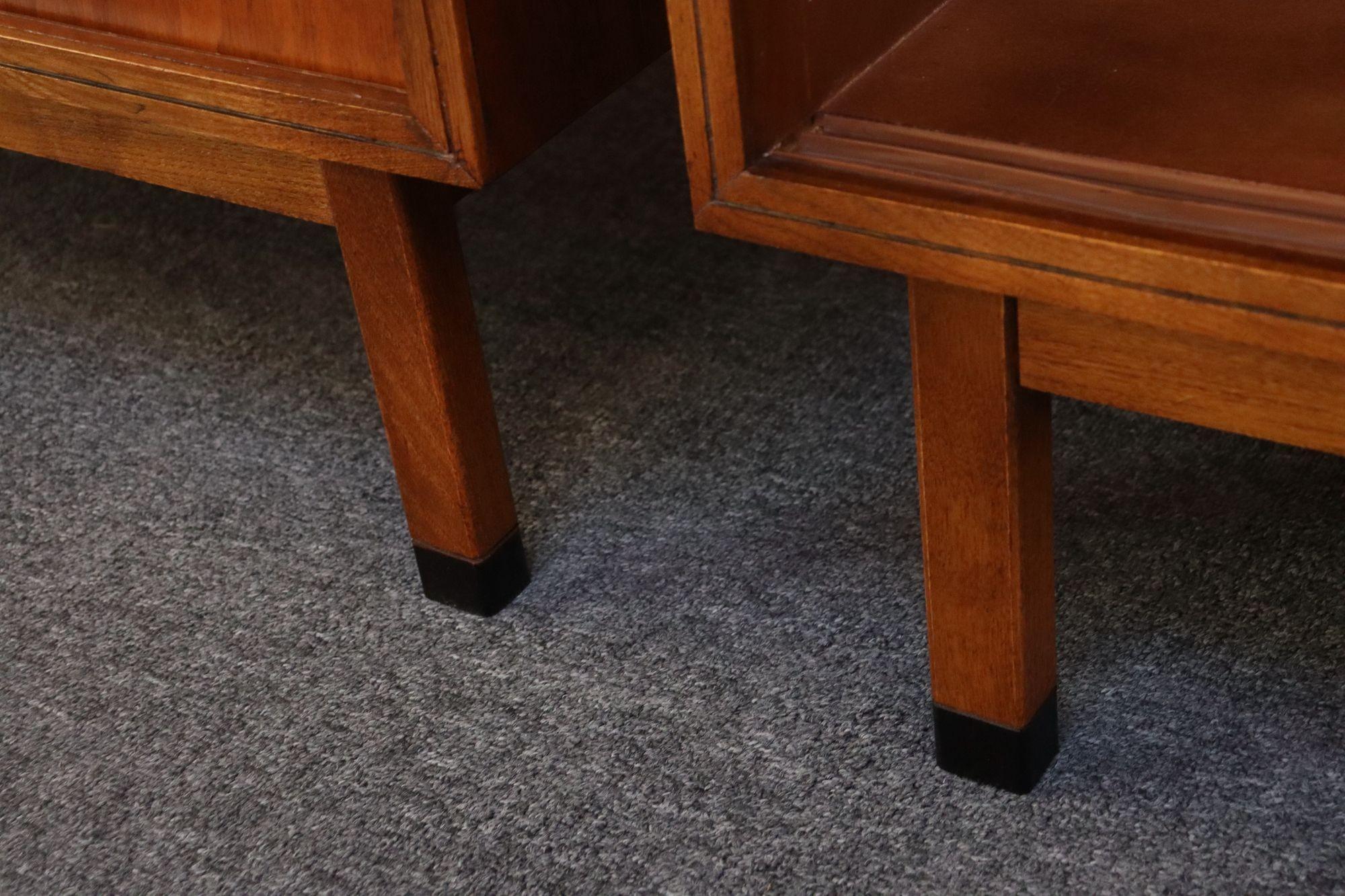 Pair of Mid-Century American Modern Walnut Record Cabinets by Lane 14