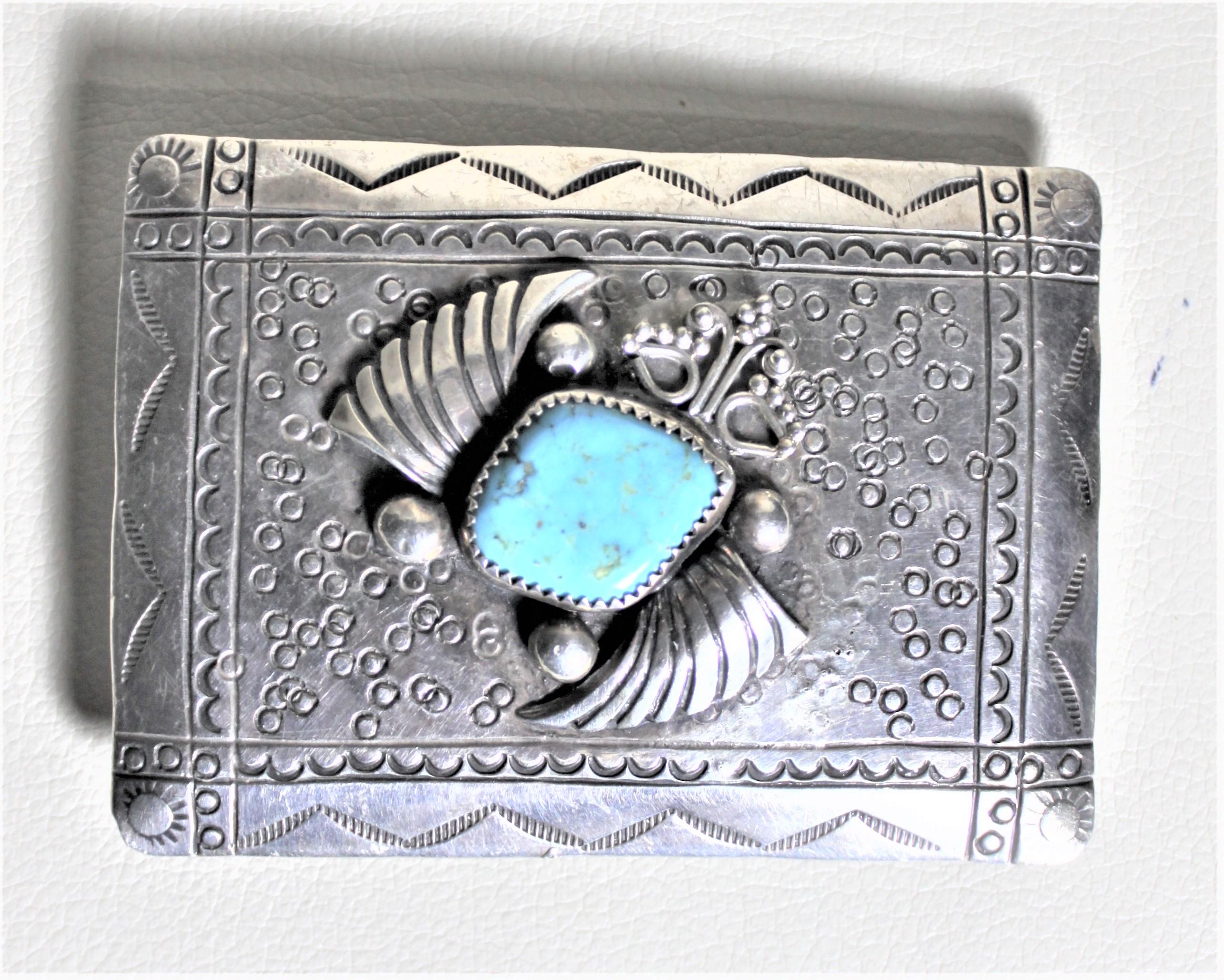 vintage silver and turquoise belt buckles