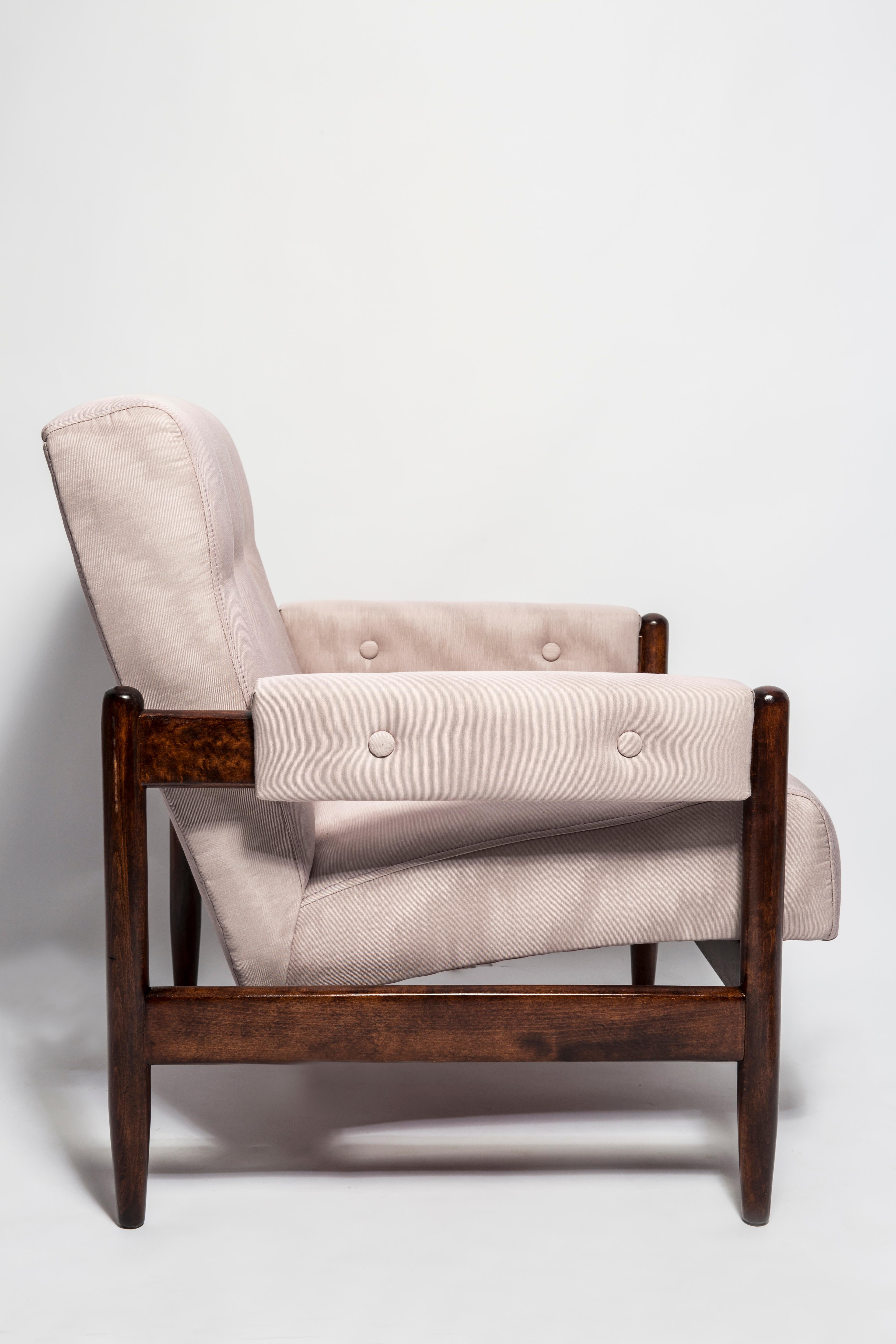 Paar Amoir Fou Moiré-Sessel aus der Mitte des Jahrhunderts in Lila-Rosa, Europa, 1960er Jahre (Handgefertigt) im Angebot