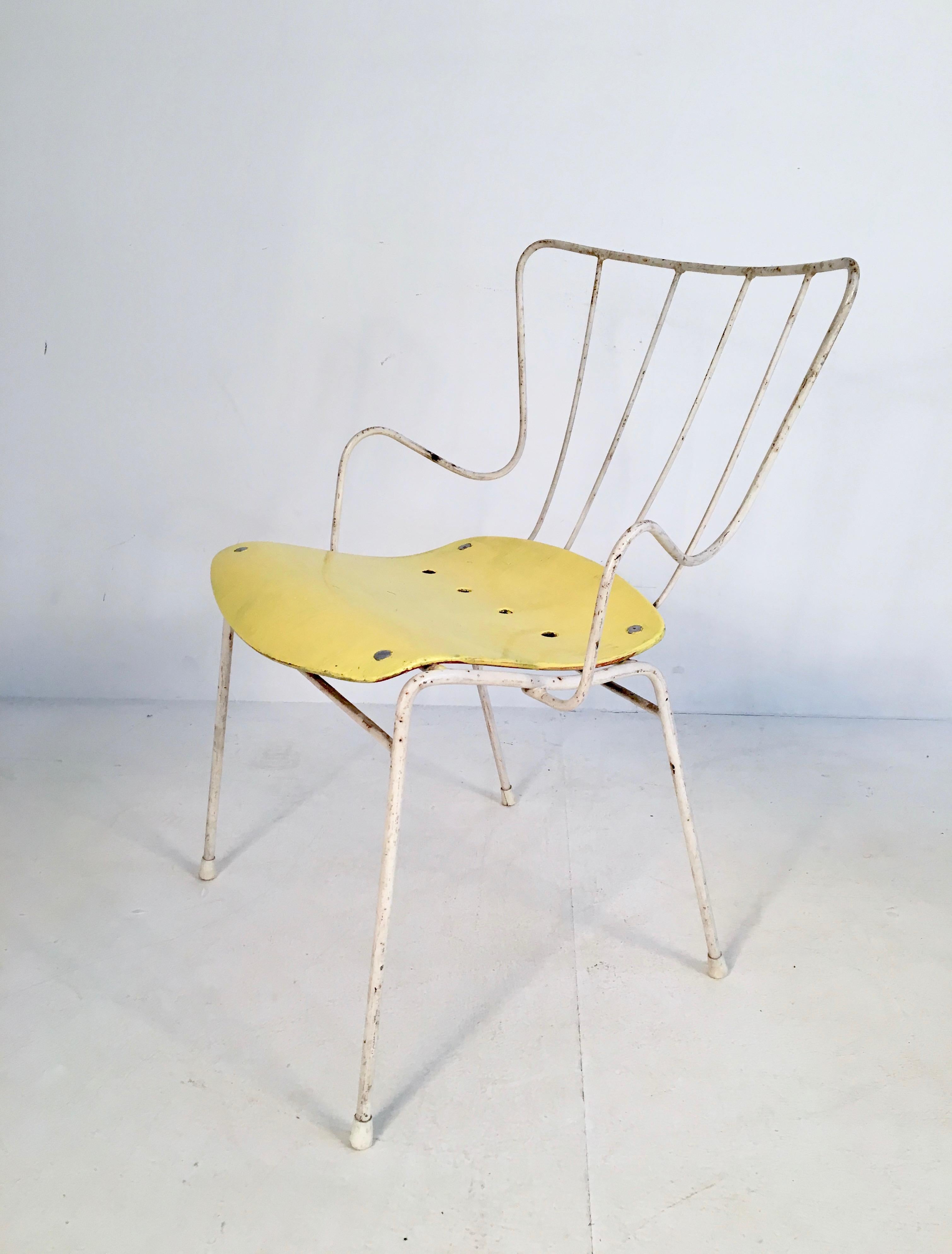 Pair of Midcentury 'Antelope' Chairs by Ernest Race, England, circa 1950 In Distressed Condition For Sale In London, GB