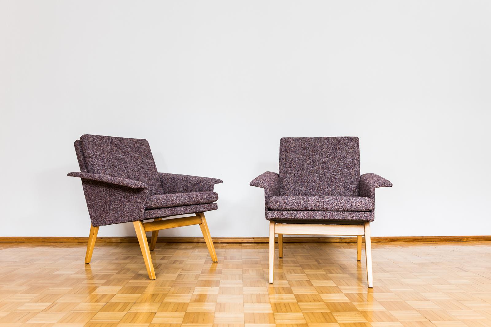 Pair of Mid-Century armchairs 1960’s Czechoslovakia.
Completely restored.