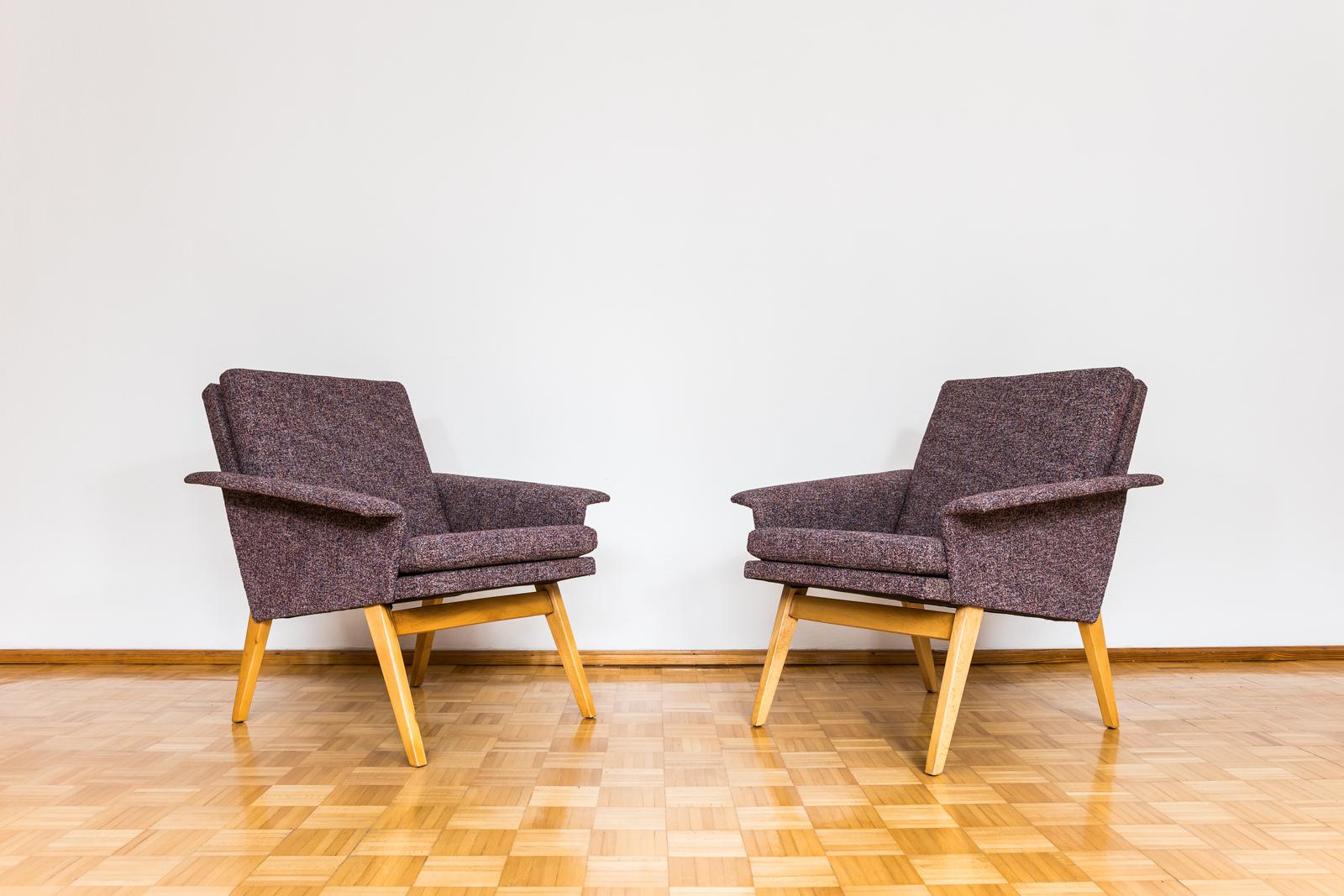 Mid-Century Modern Pair of Mid-Century armchairs 1960’s Czechoslovakia
