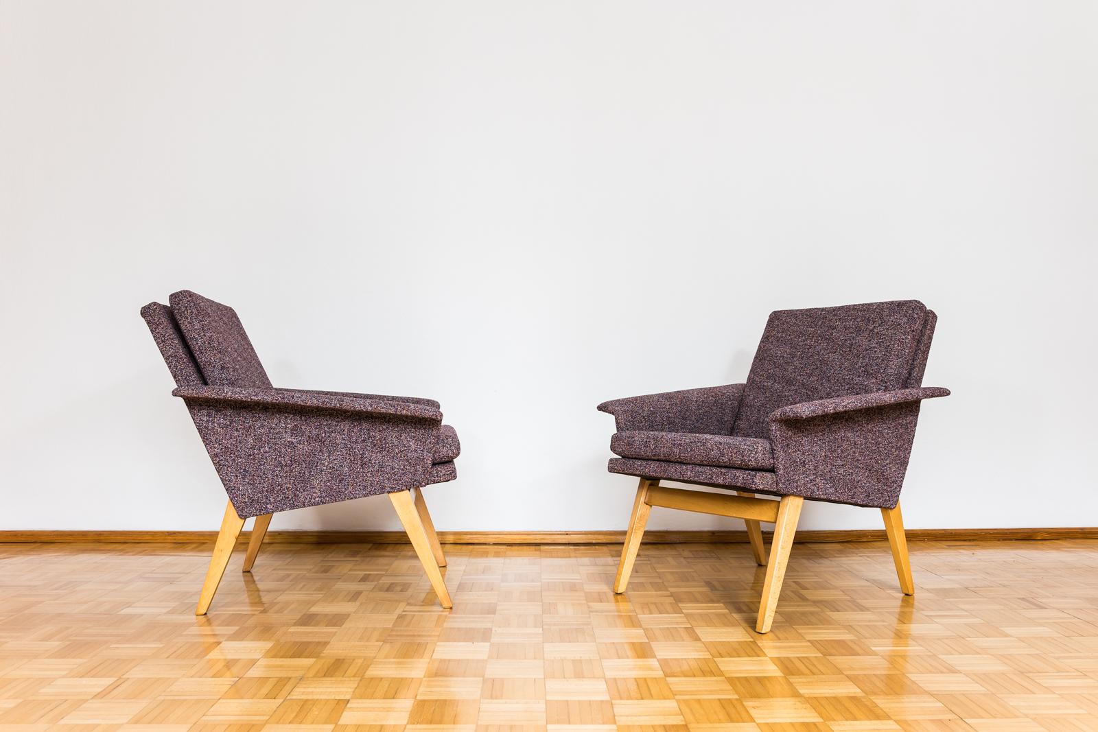 Pair of Mid-Century armchairs 1960’s Czechoslovakia In Good Condition In Wroclaw, PL