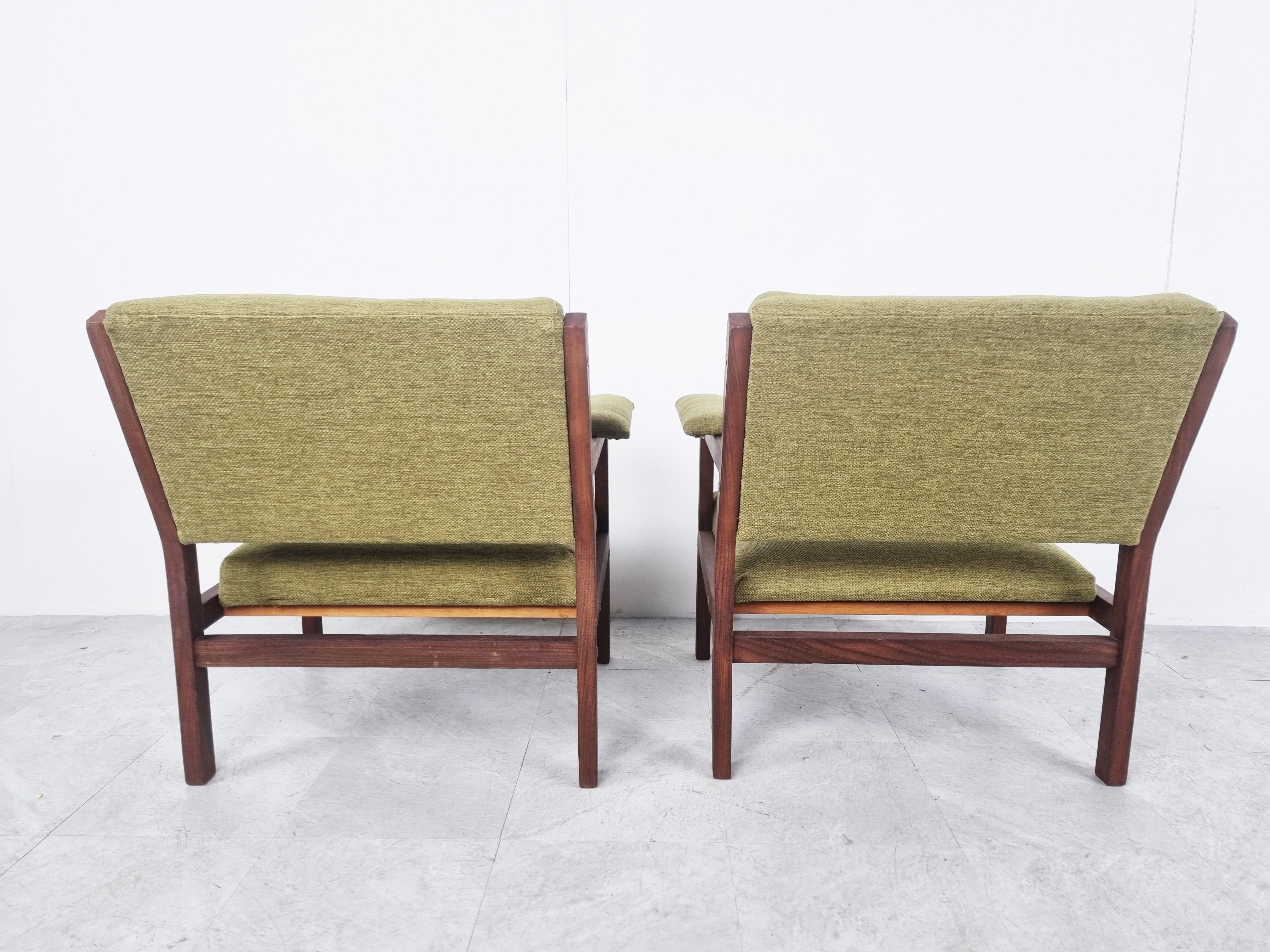 Fabric Pair of Mid Century Armchairs by Pastoe, 1960s