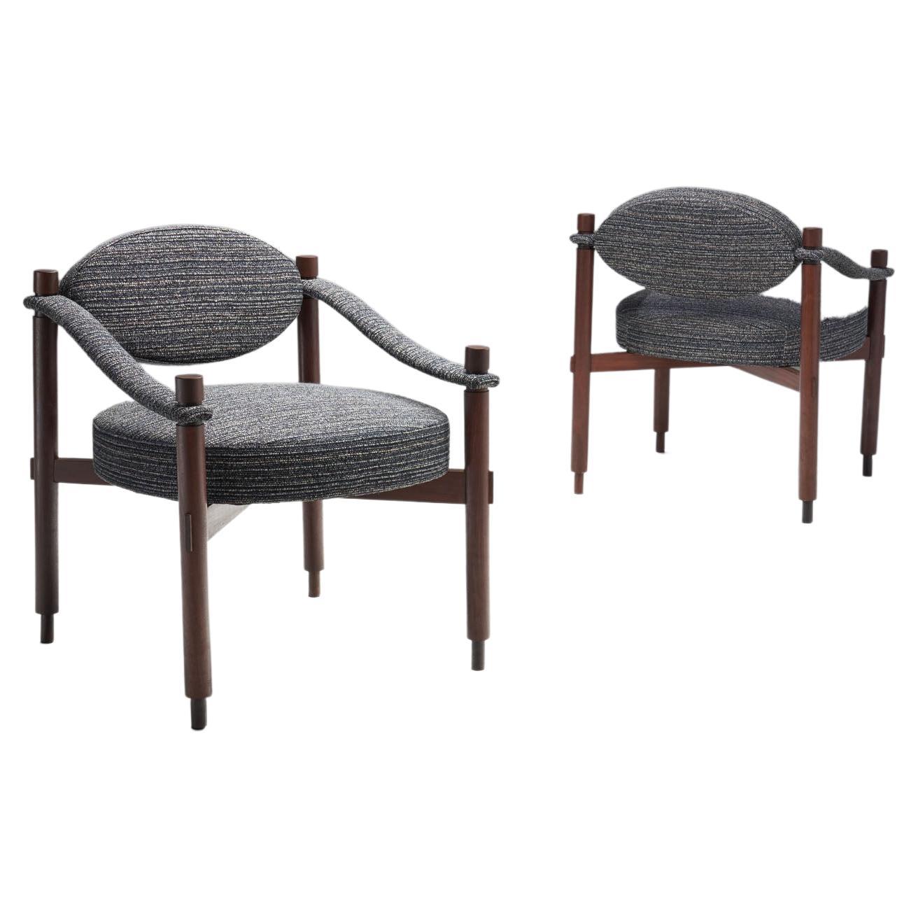 Pair of Mid-Century Armchairs by Raffaella Crespi for Mobilia, Italy, 1960s For Sale