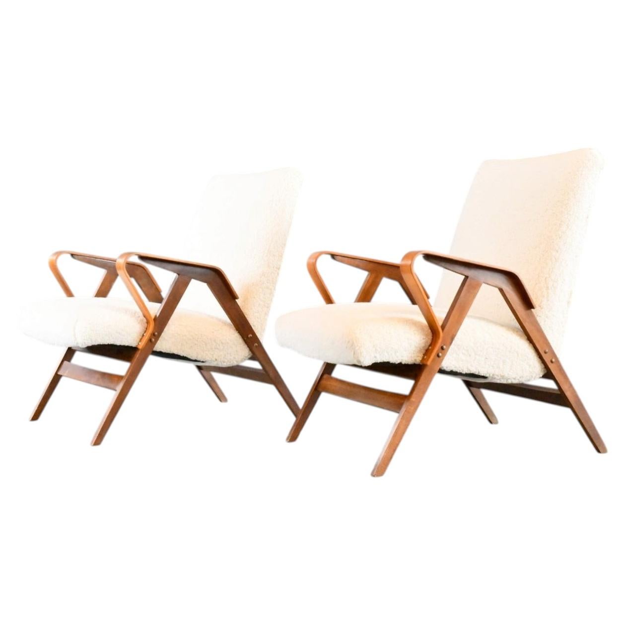 Pair Of Mid Century Armchairs By Tatra Nabytok Circa 1960s