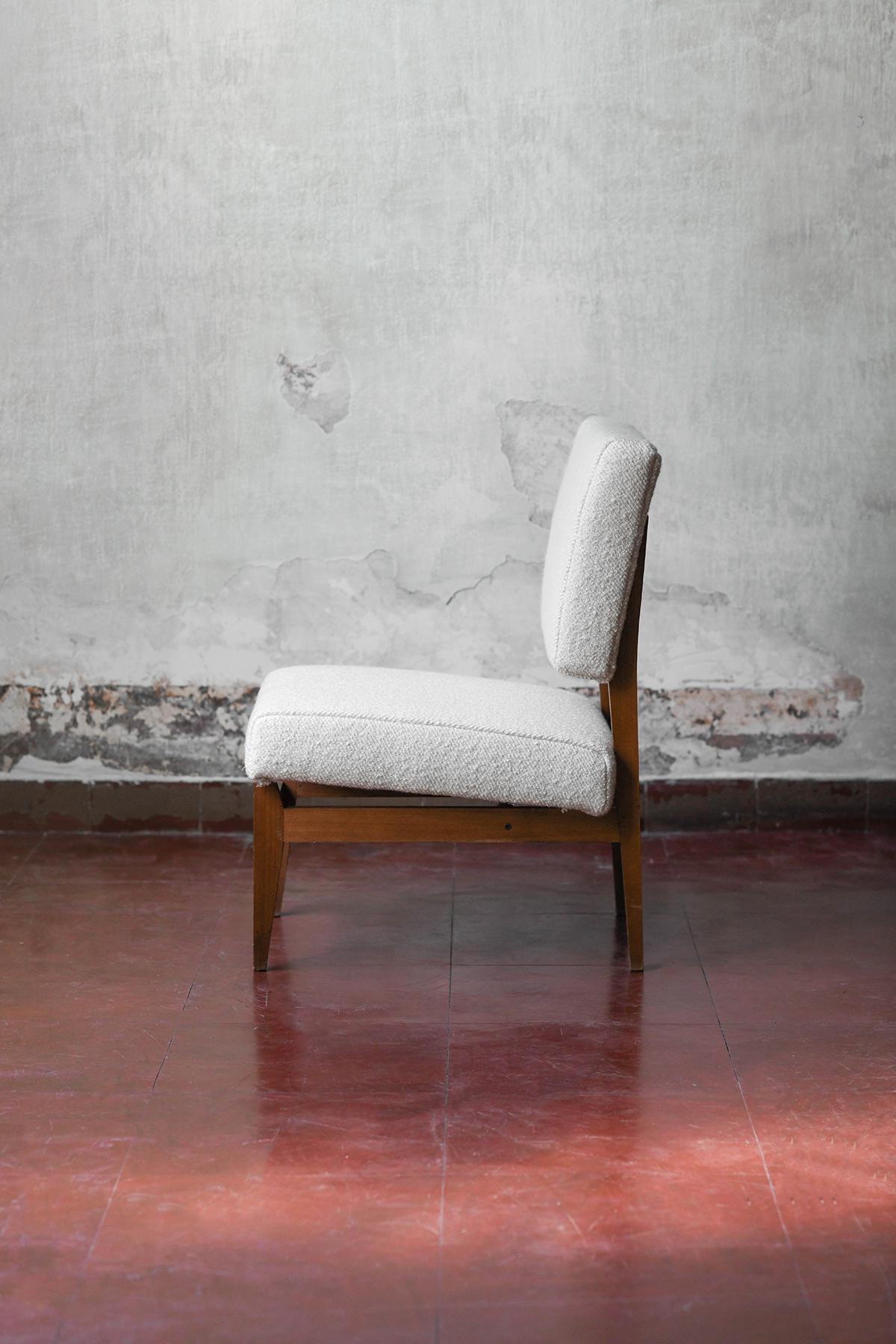 Fabric Pair of Mid-Century armchairs, Edmondo Palutari for Dassi Mobili Moderni, 1950s For Sale