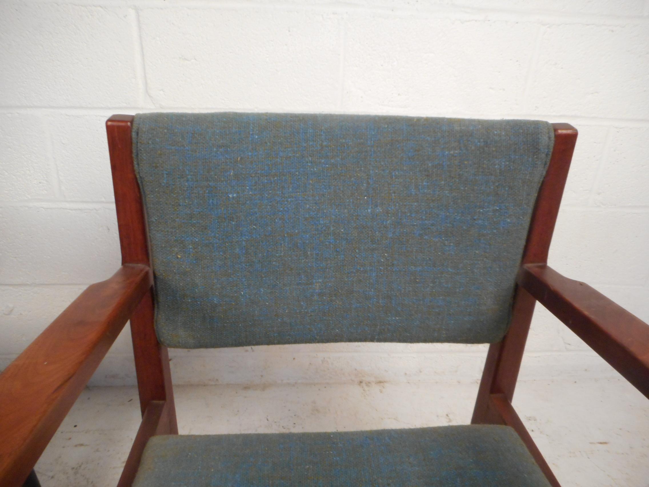 Upholstery Pair of Midcentury Armchairs