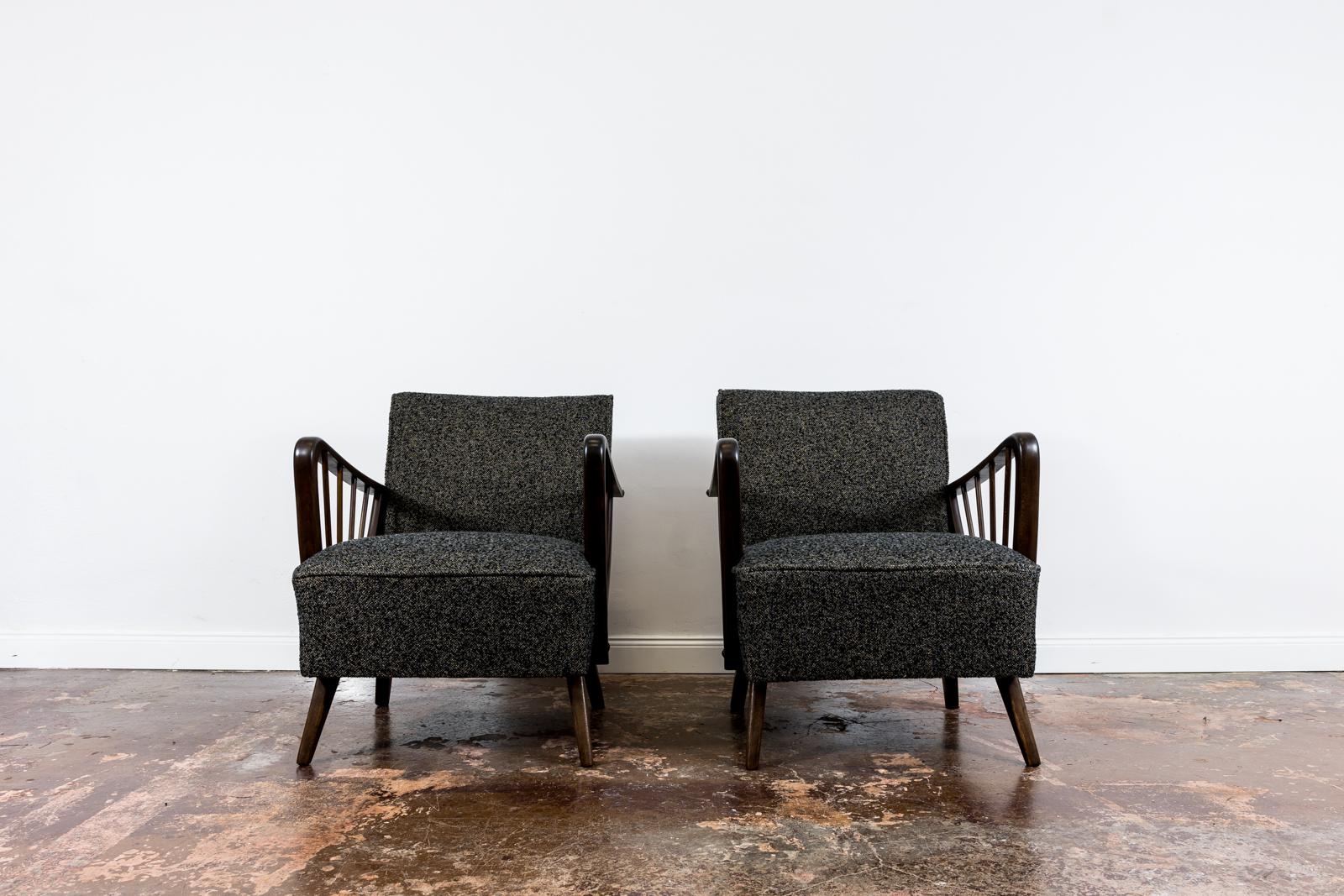 Paar Sessel aus der Mitte des Jahrhunderts, Deutschland, 1950er Jahre (Moderne der Mitte des Jahrhunderts) im Angebot