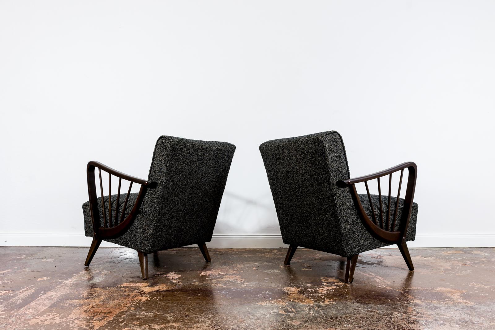 Paar Sessel aus der Mitte des Jahrhunderts, Deutschland, 1950er Jahre im Angebot 2