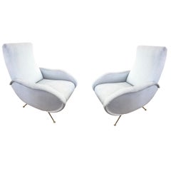 Pair of Midcentury Armchairs in the Manner of Marco Zanuso