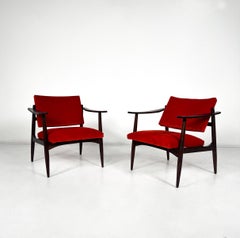 Pair of Mid-Century Armchairs in the Style of Edmund Homa