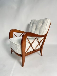 Pair of Mid-Century armchairs in the style of Paolo Buffa, Italy 1950s