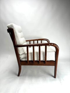 Pair of Mid-Century armchairs in the style of Paolo Buffa, Italy 1950s