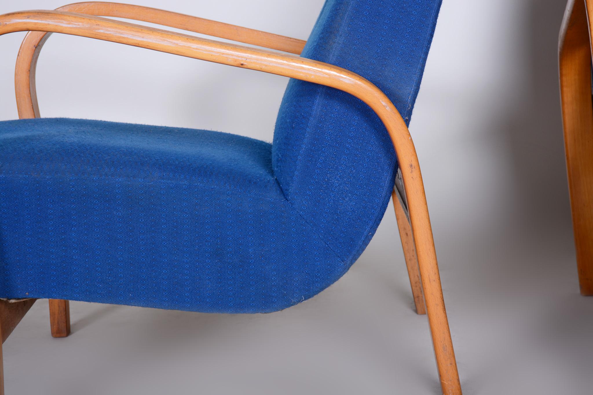 Paire de fauteuils du milieu du siècle fabriqués en Tchèque dans les années 1930, collaboration avec Halabala 1