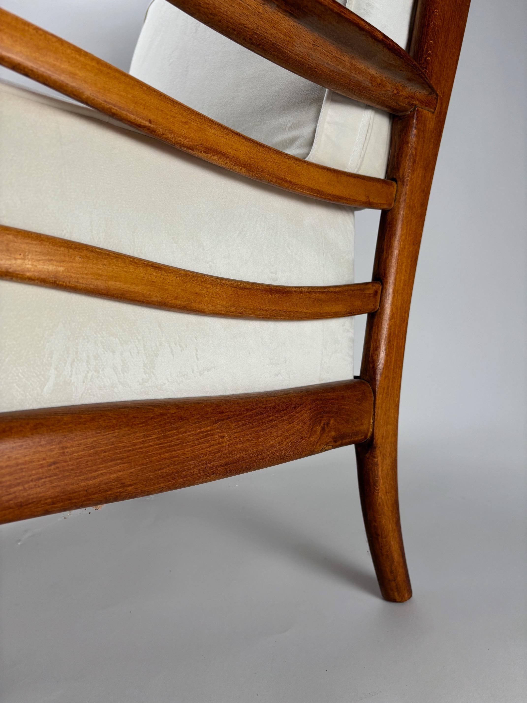 Paire de fauteuils du milieu du siècle, style Paolo Buffa, Italie années 1950 Bon état - En vente à Argelato, BO