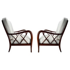 Pair of Mid-Century Armchairs Paolo Buffa style, Italy 1950s