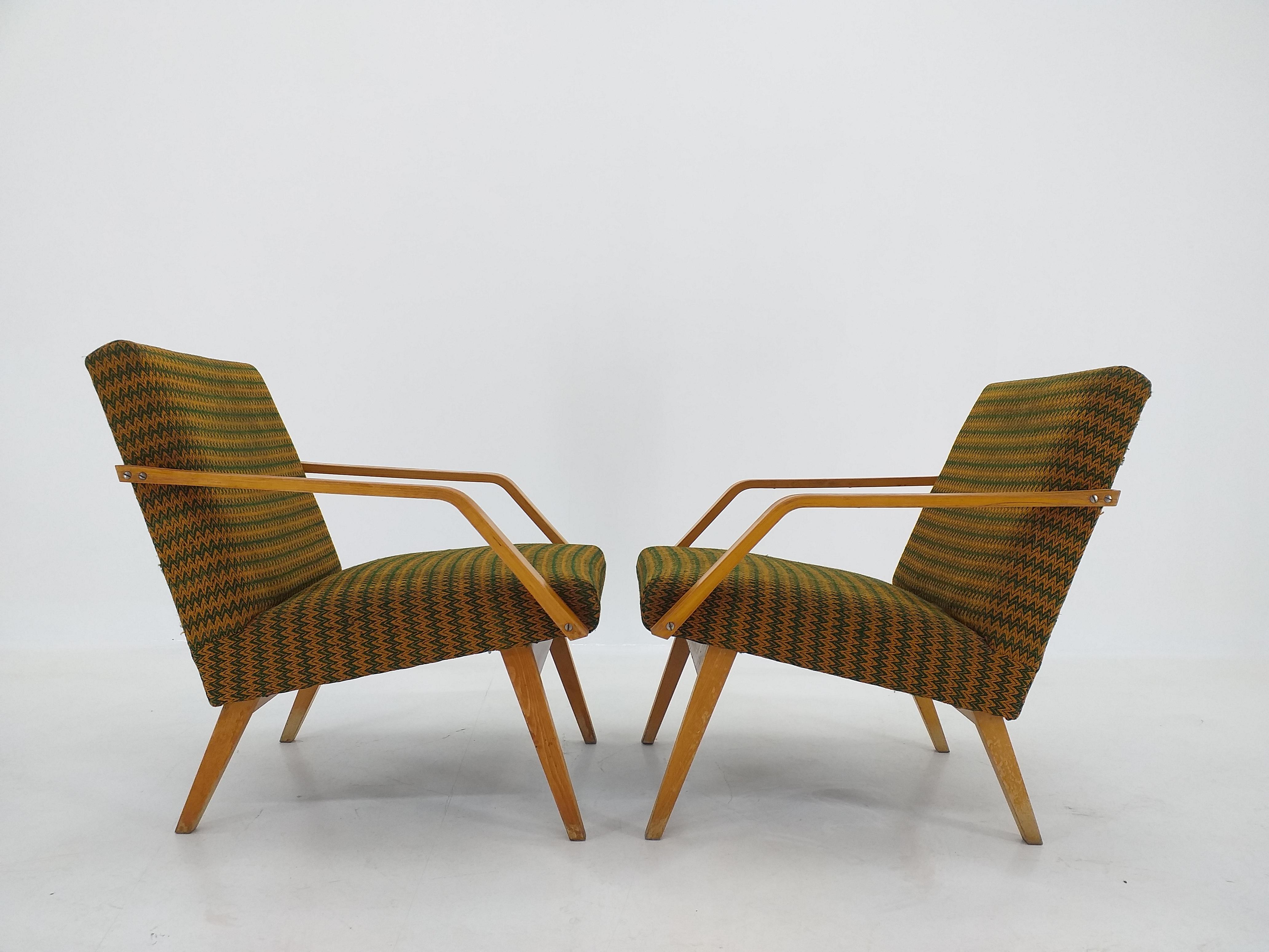 Mid-Century moderno Coppia di poltrone TON, metà secolo, anni '70 in vendita