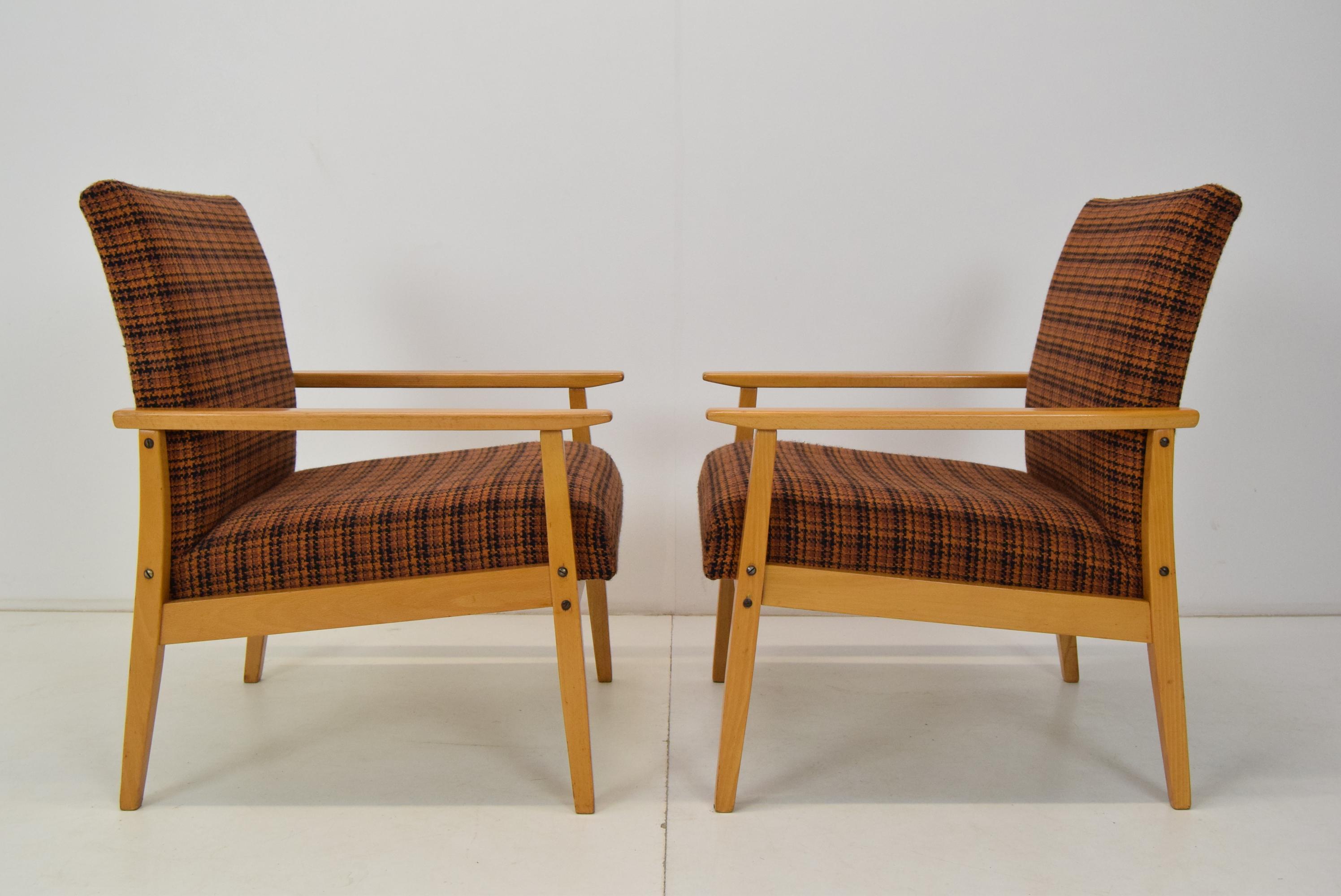 Czech Pair of Mid-Century Armchairs/Ton, 1975 For Sale