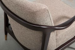Pair of Midcentury Armchairs with Footstool