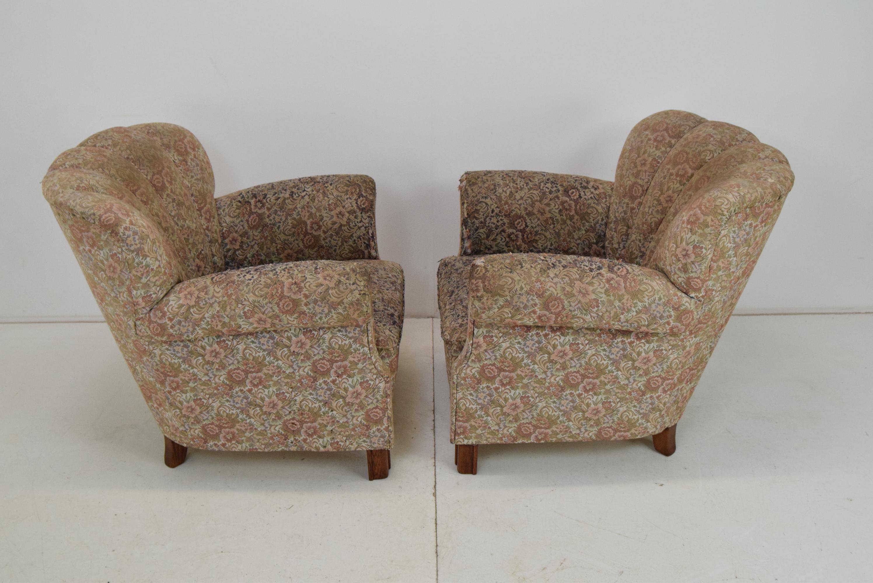 Mid-20th Century Pair of Mid-Century Armchairs, 1950s For Sale