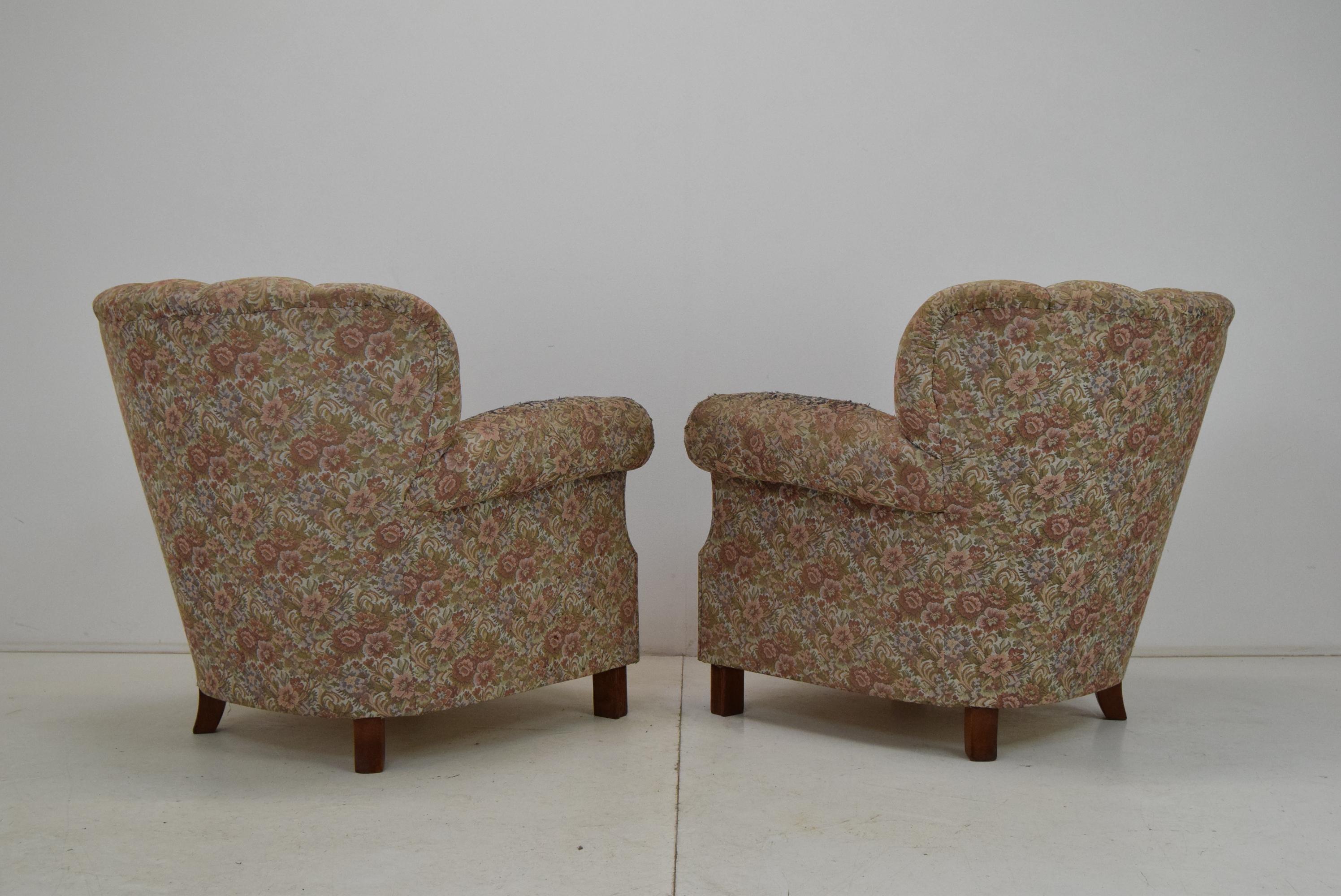 Paire de fauteuils du milieu du siècle dernier, années 1950 en vente 2
