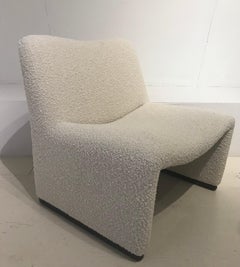 Pair of Midcentury Armless Lounge Chairs in the Style of Pierre Paulin
