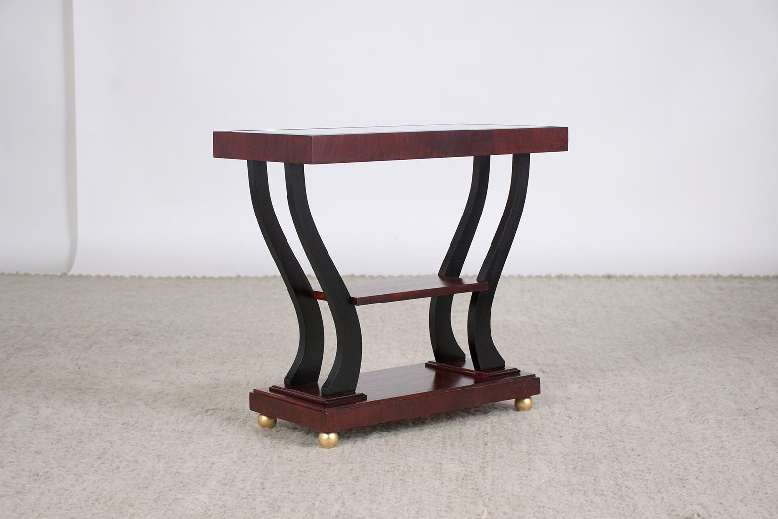 Giltwood Pair of Mid-Century Modern Side Tables For Sale