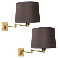 Pair of Mid-Century Articulating Wall Sconces by George Hansen for Metalarte 