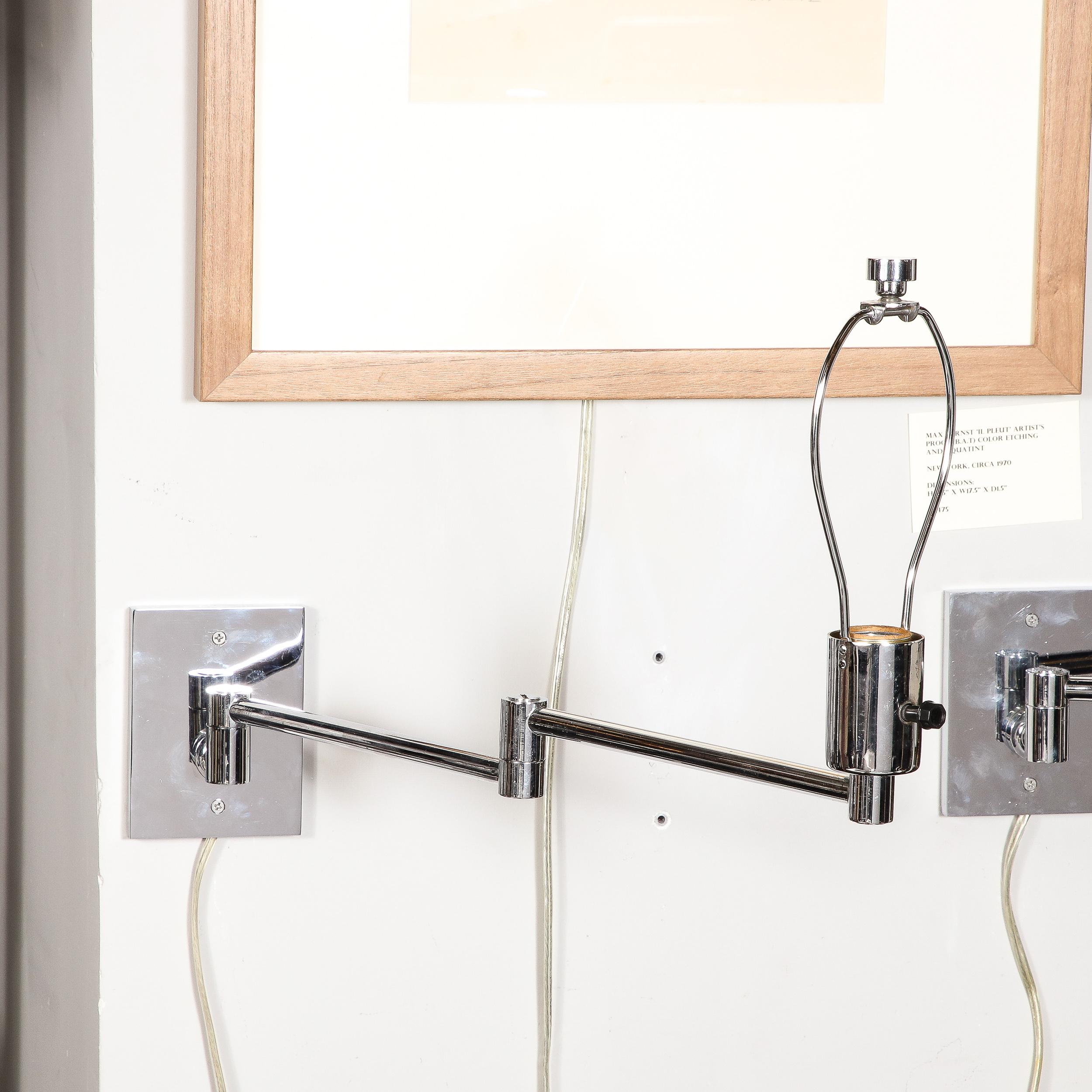 Pair of Mid-Century Articulating Wall Sconces by George Hansen for Metarlarte  5