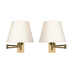 Pareja de apliques articulados de mediados de siglo, de George Hansen para Metarlarte